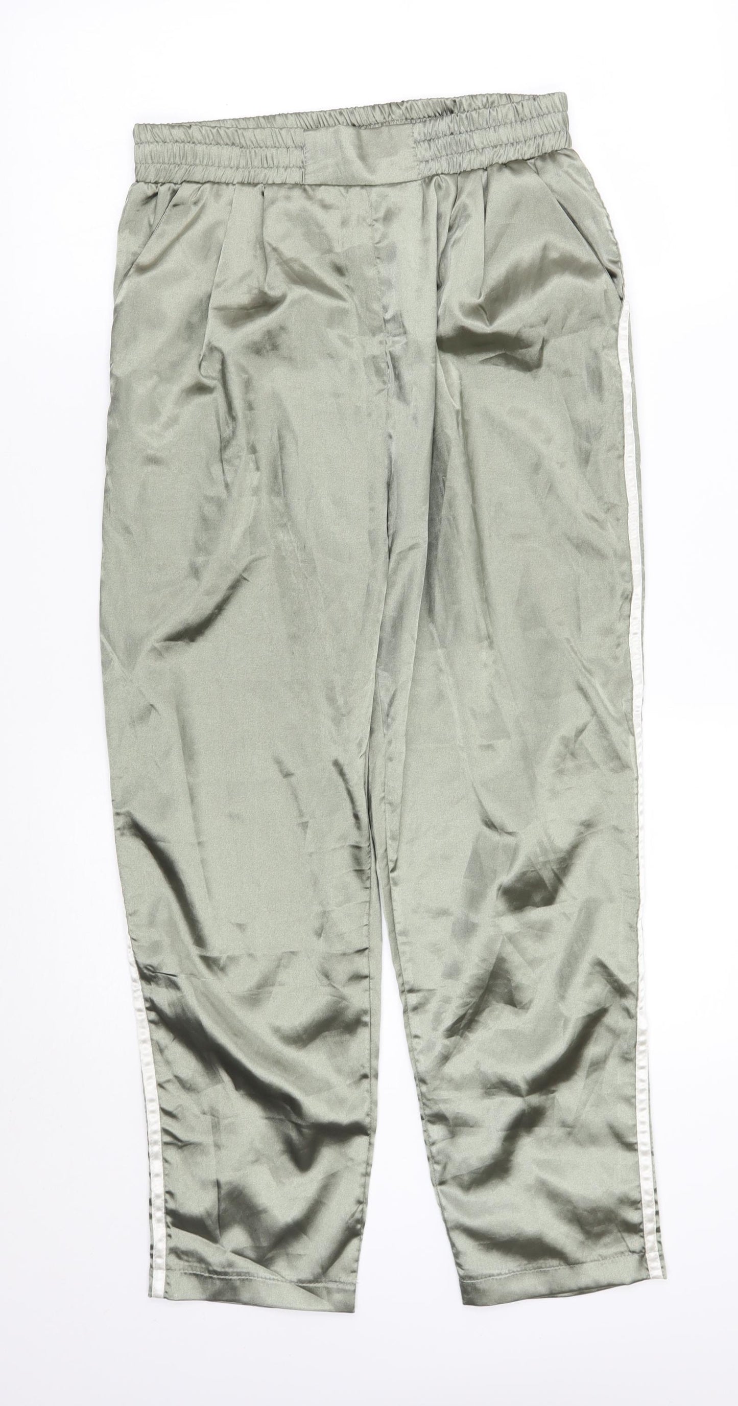 PRETTYLITTLETHING Womens Green   Sweatpants Trousers Size 10 L25 in