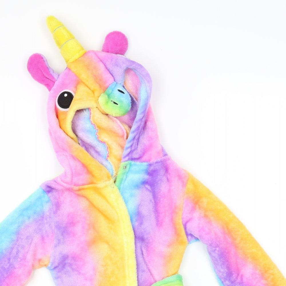 Preworn Girls Multicoloured    Robe Size 4 Years  - unicorn