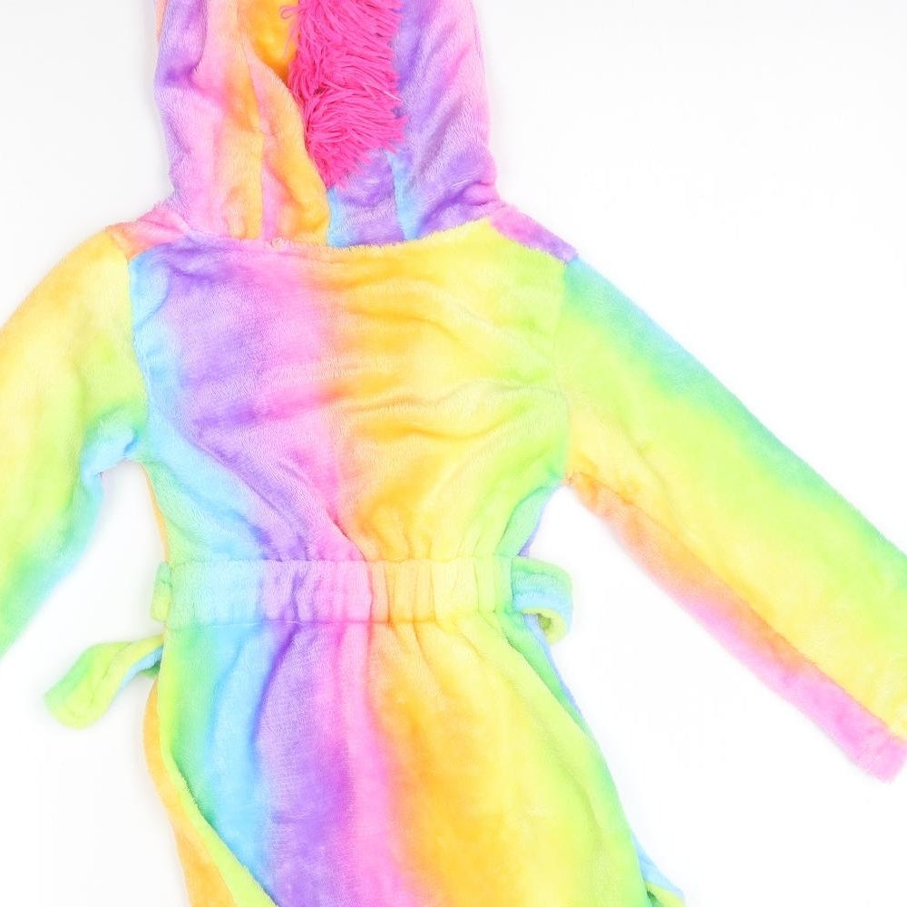 Preworn Girls Multicoloured    Robe Size 4 Years  - unicorn