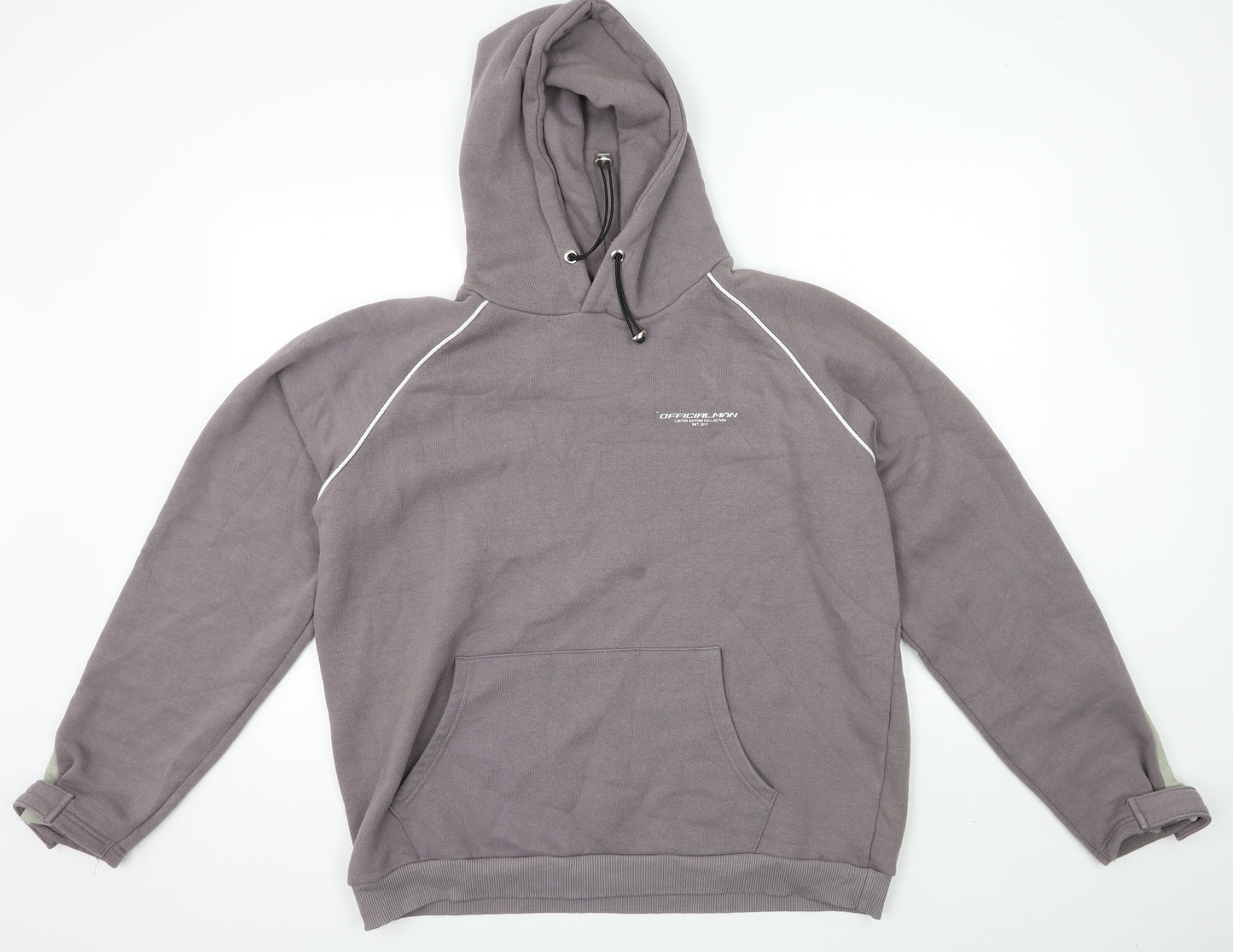Boohooman Mens Grey   Pullover Hoodie Size M  -