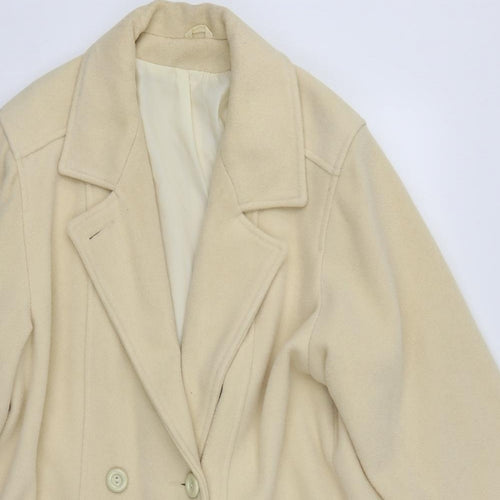 Preworn Womens Ivory   Overcoat Coat Size 18