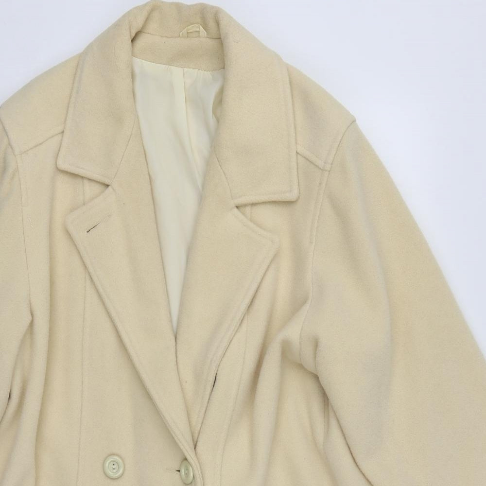 Preworn Womens Ivory   Overcoat Coat Size 18