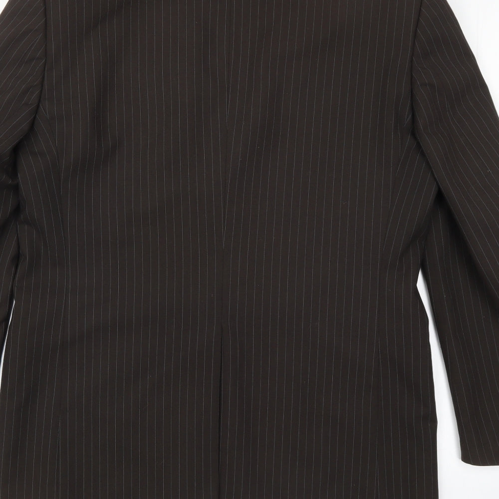 Moss Mens Brown Striped  Jacket Suit Jacket
