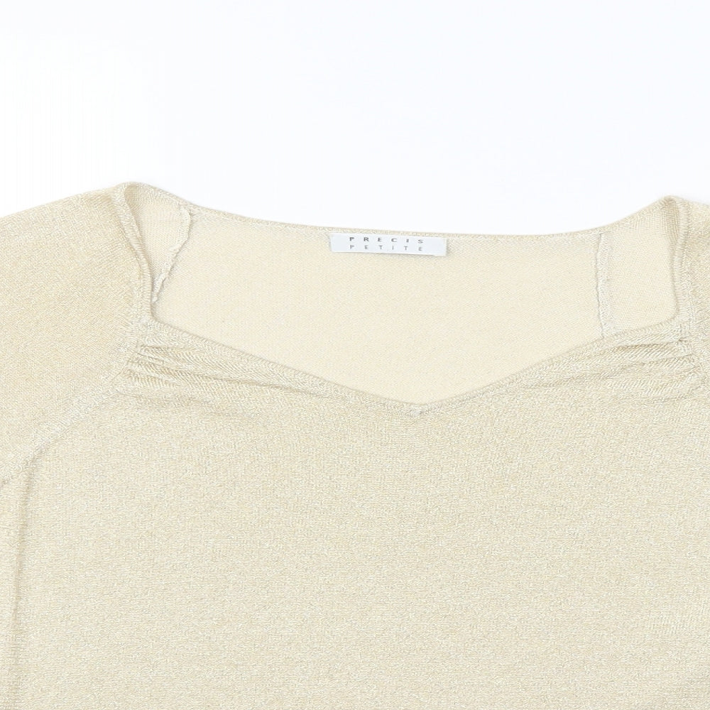 Precis Petite Womens Ivory   Jersey Blouse Size M