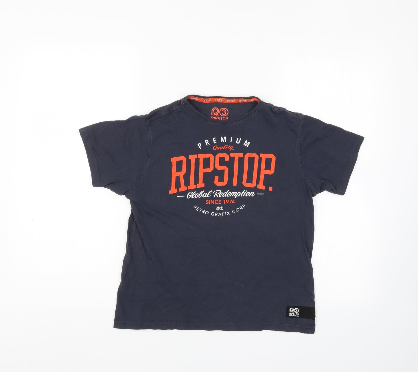 Ripstop Mens Blue    T-Shirt Size XS