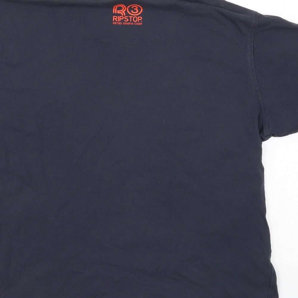 Ripstop Mens Blue    T-Shirt Size XS