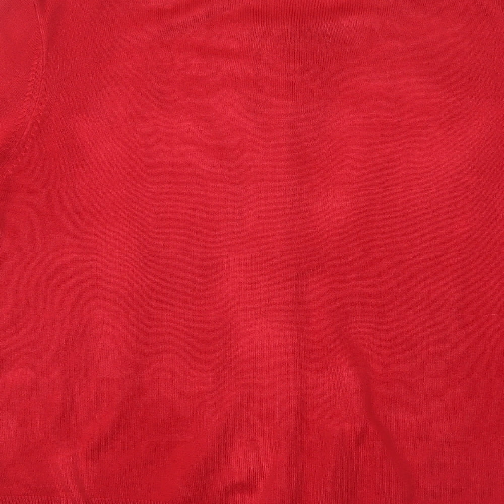 Marks and Spencer Womens Red   Cardigan Jumper Size 22