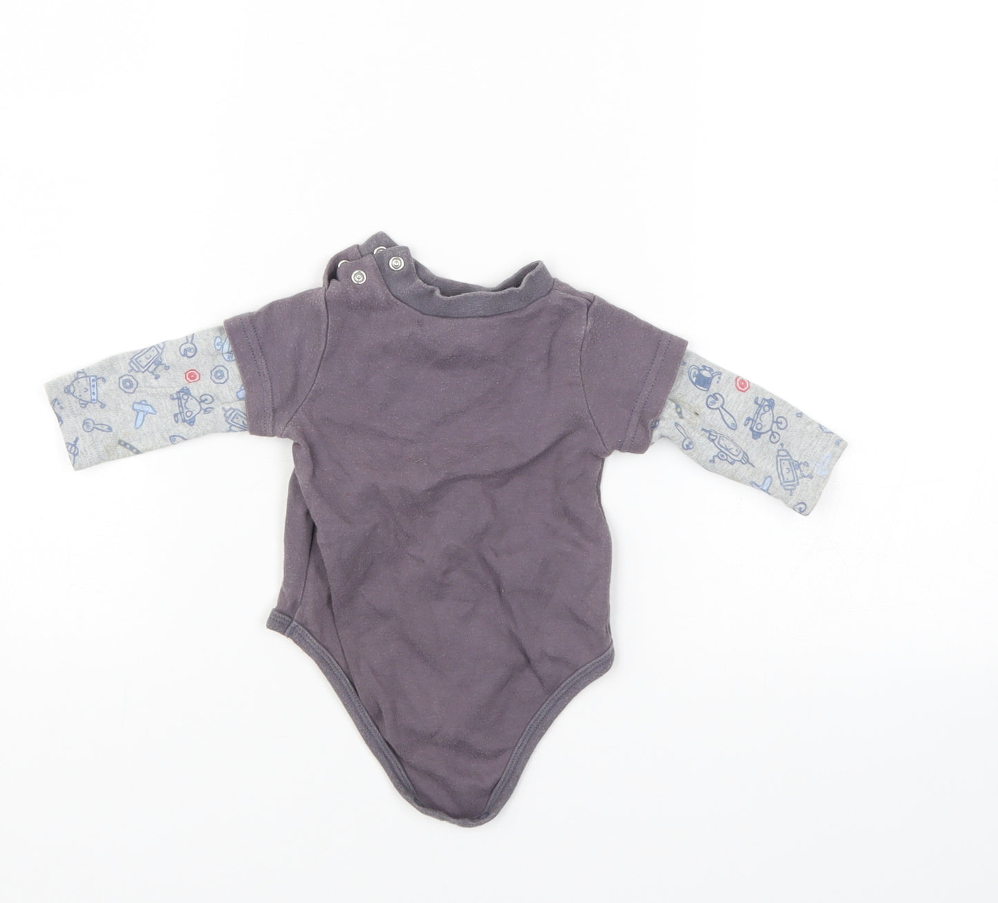 little red caboose Baby Grey   Romper One-Piece Size 0-3 Months