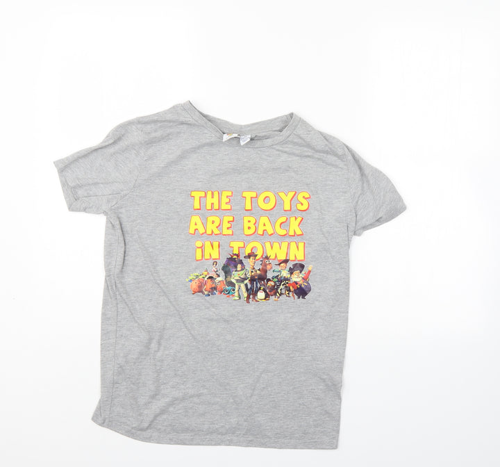 Disney Womens Grey Basic T-Shirt Size 6 - Toy Story