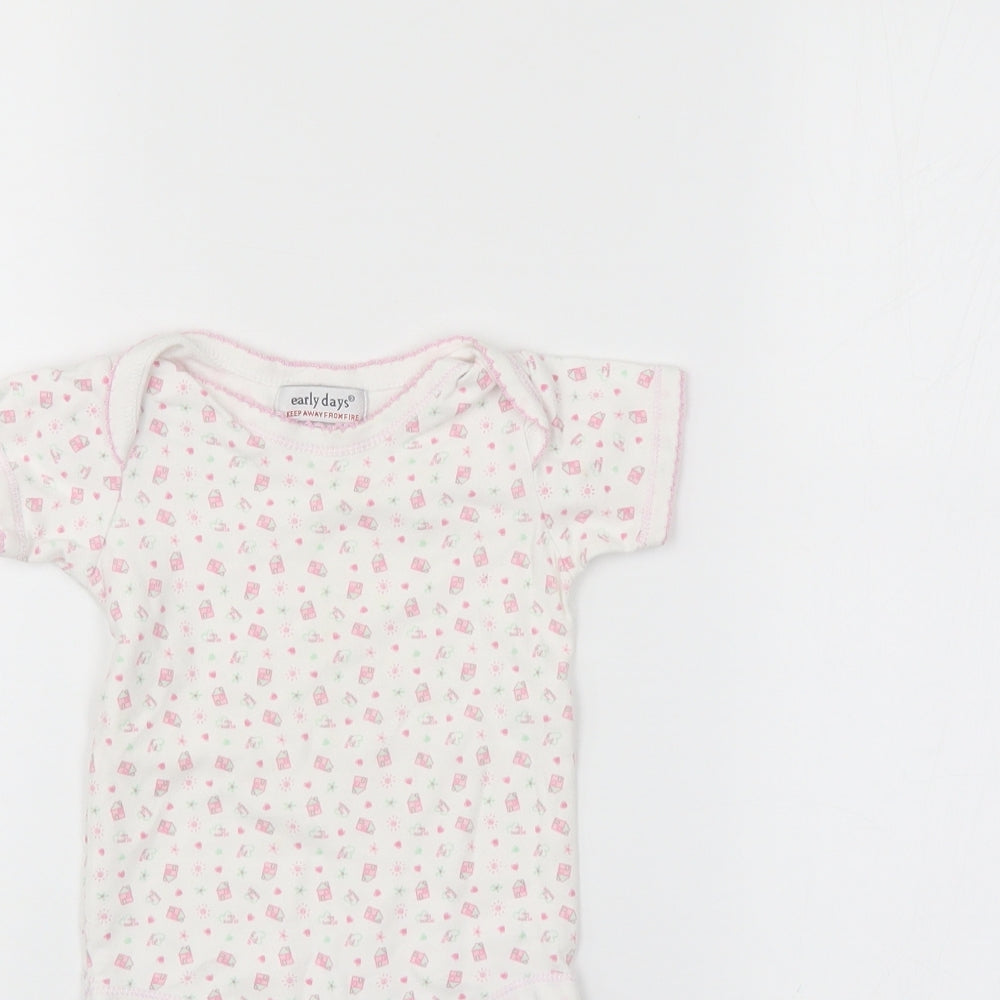 Early days Girls White   Romper One-Piece Size 12-18 Months