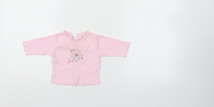 Little bundle Girls Pink Pullover Jumper Size 0-3 Months