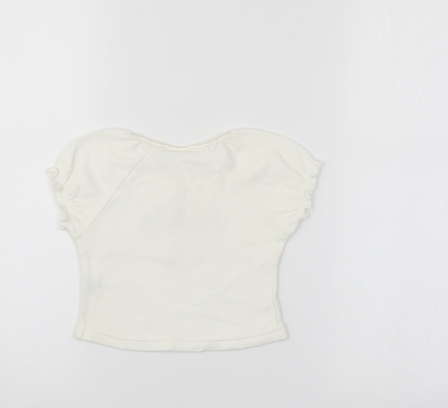 Adams Girls White Floral  Basic T-Shirt Size 12-18 Months