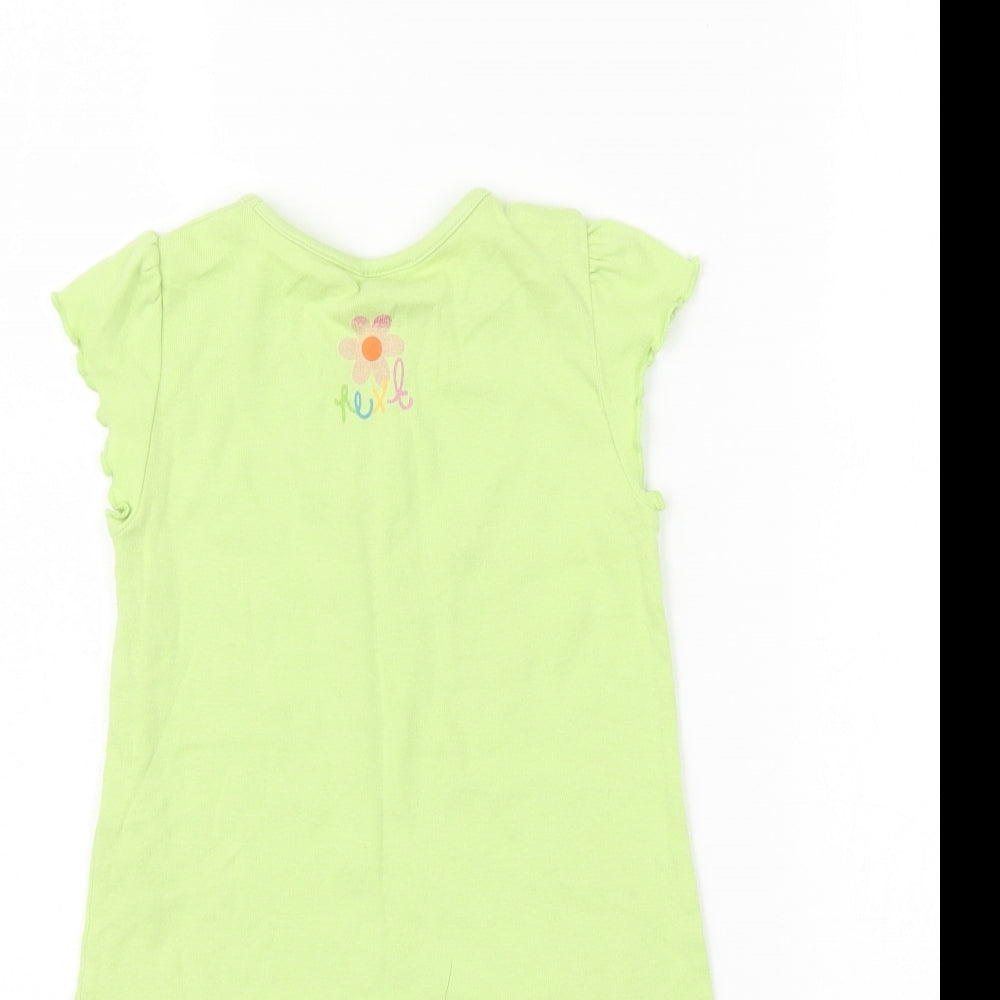 NEXT Girls Green   Pinafore/Dungaree Dress  Size 3-4 Years