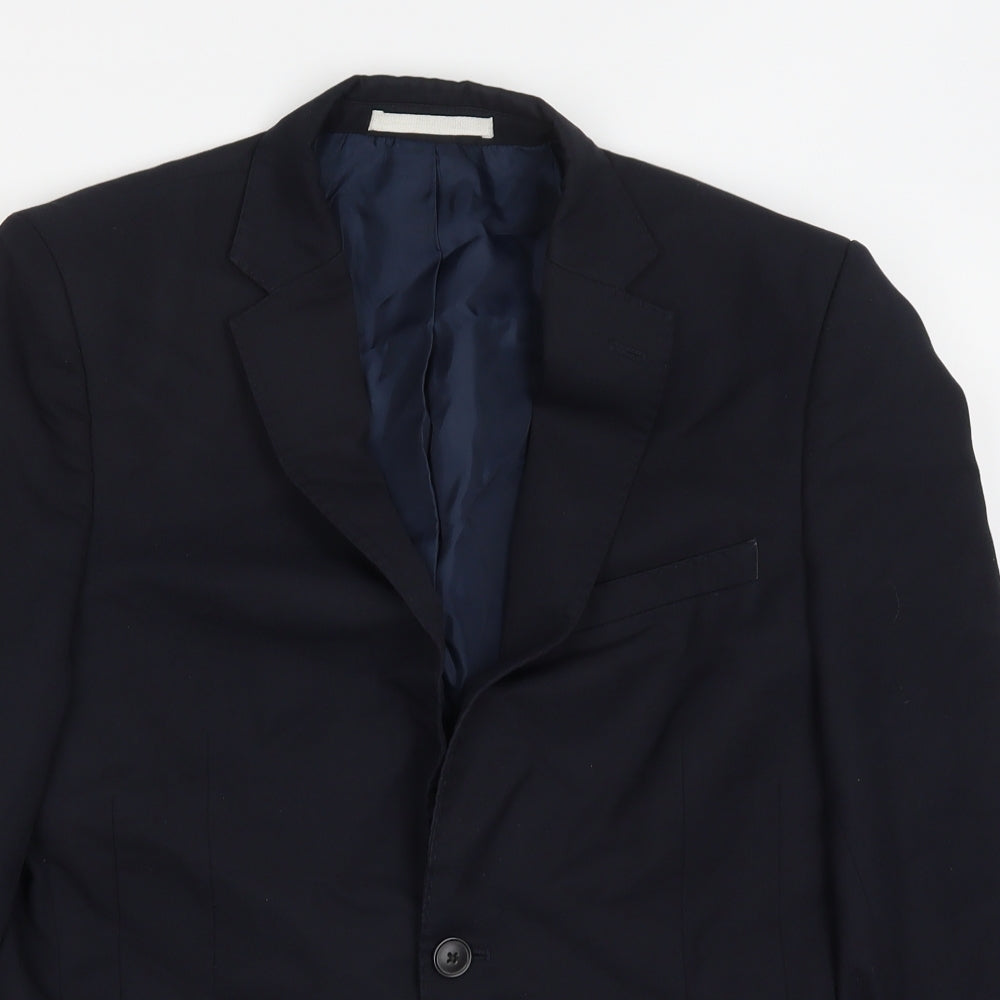 Moss London Mens Blue   Jacket Suit Jacket Size 38