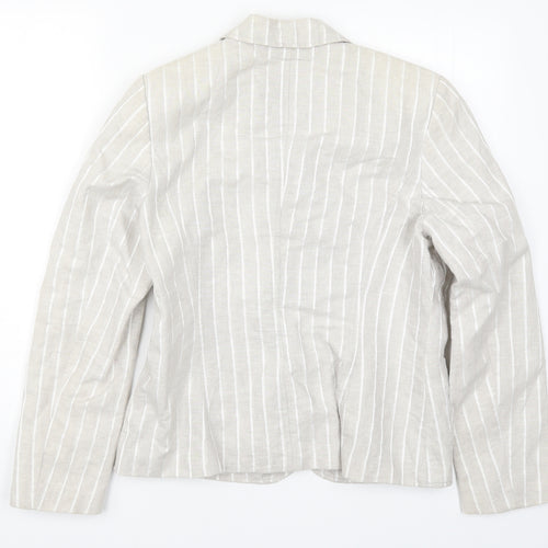 Lakeland Womens Grey Striped  Jacket Suit Jacket Size 14