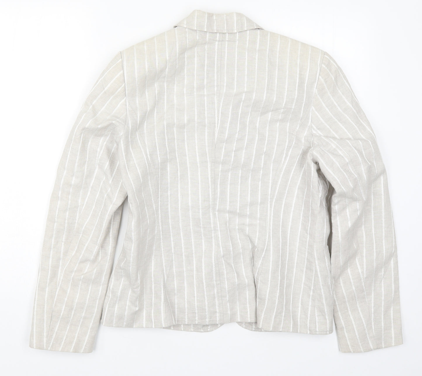 Lakeland Womens Grey Striped  Jacket Suit Jacket Size 14