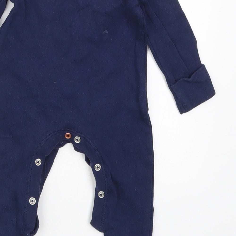 George Boys Blue Solid  Cami Bodysuit Size 0-3 Months  - Toot Toot Who's Cute