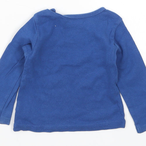 TU Boys Blue   Basic T-Shirt Size 6-9 Months  - Bus