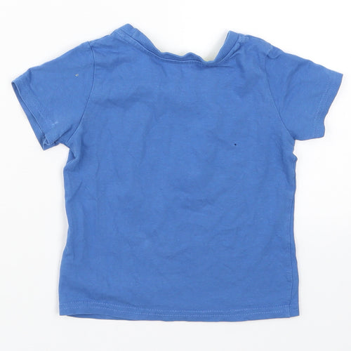 Primark Boys Blue   Basic T-Shirt Size 12-18 Months  - Can You See Me? Chameleon