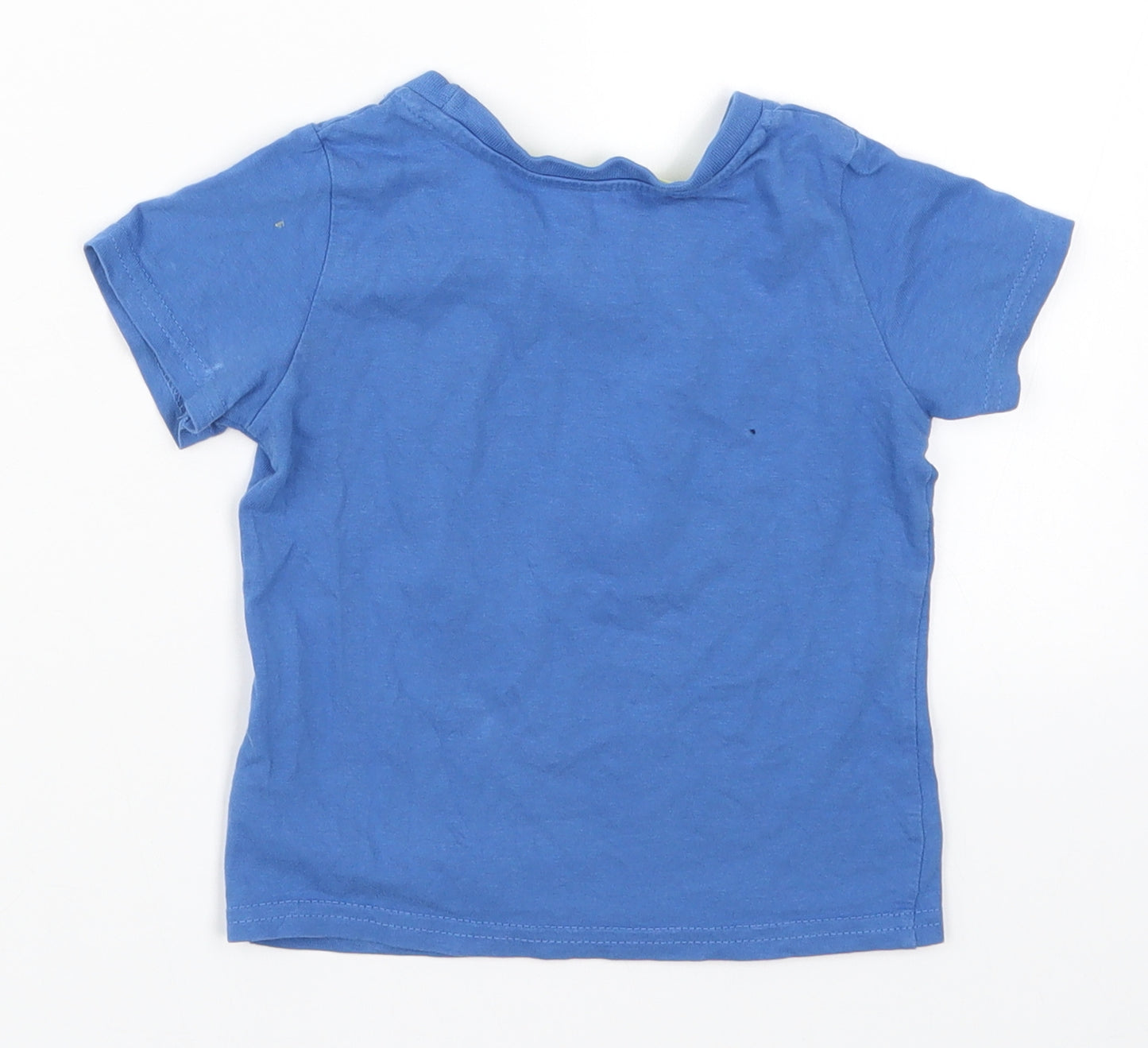 Primark Boys Blue   Basic T-Shirt Size 12-18 Months  - Can You See Me? Chameleon