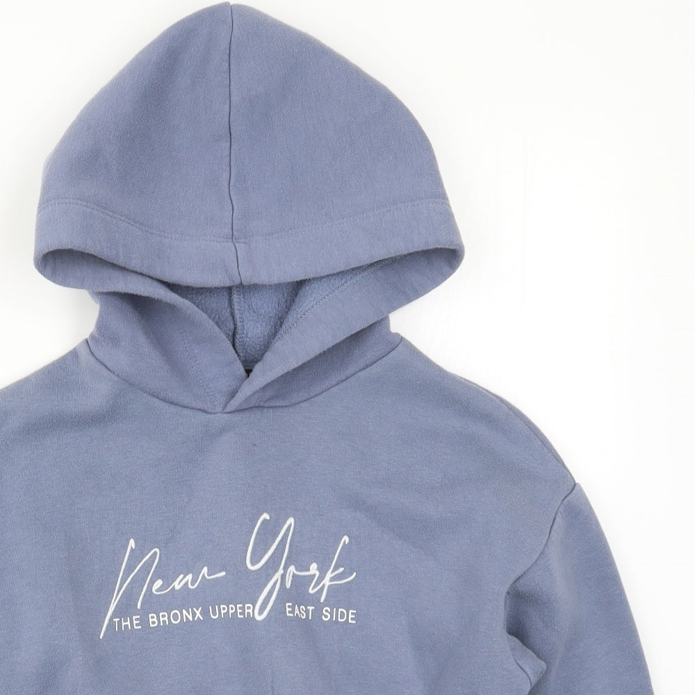 New Look Girls Blue   Pullover Hoodie Size 10-11 Years  - New York