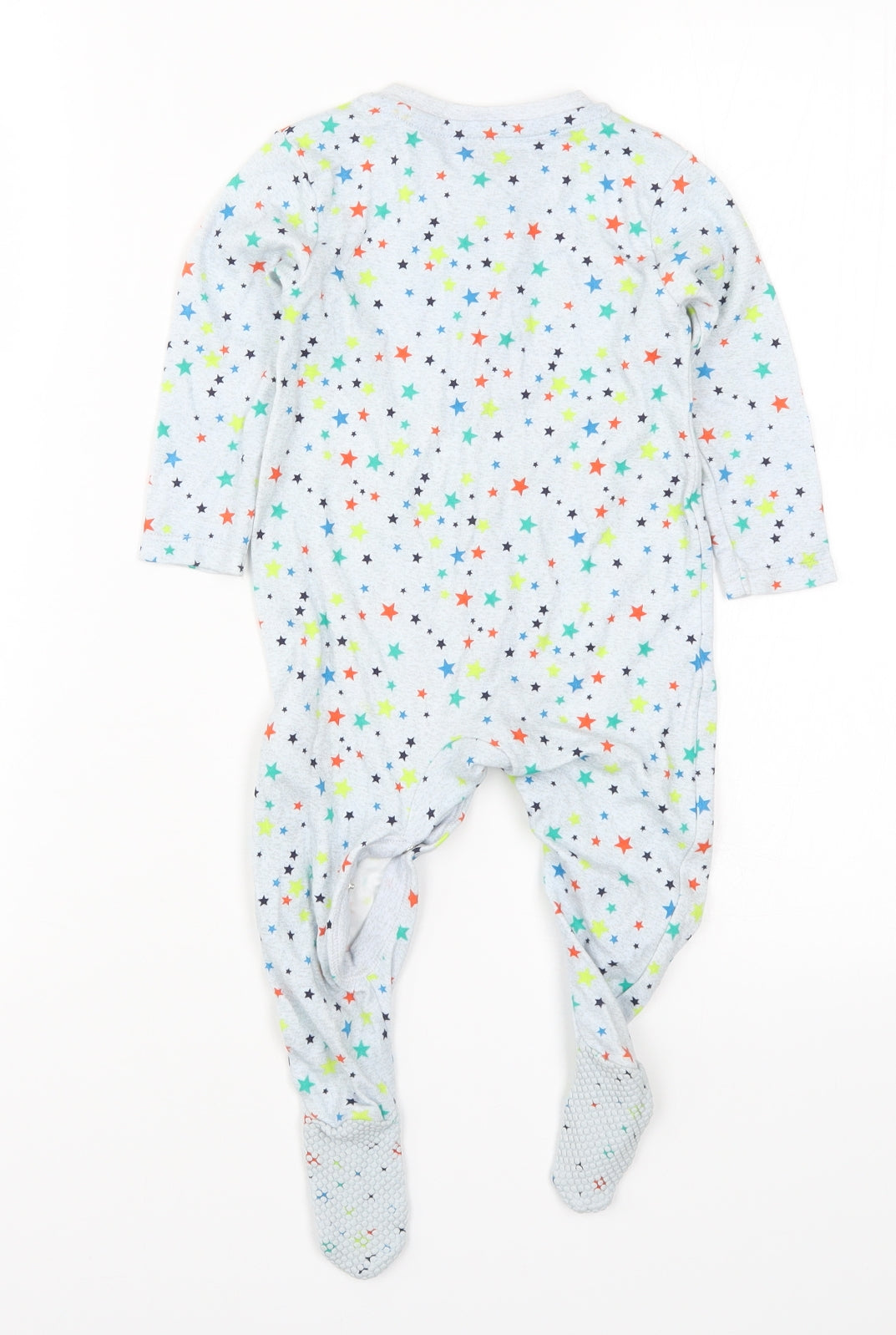 Primark Boys Blue Geometric  Cami Bodysuit Size 9-12 Months  - Stars