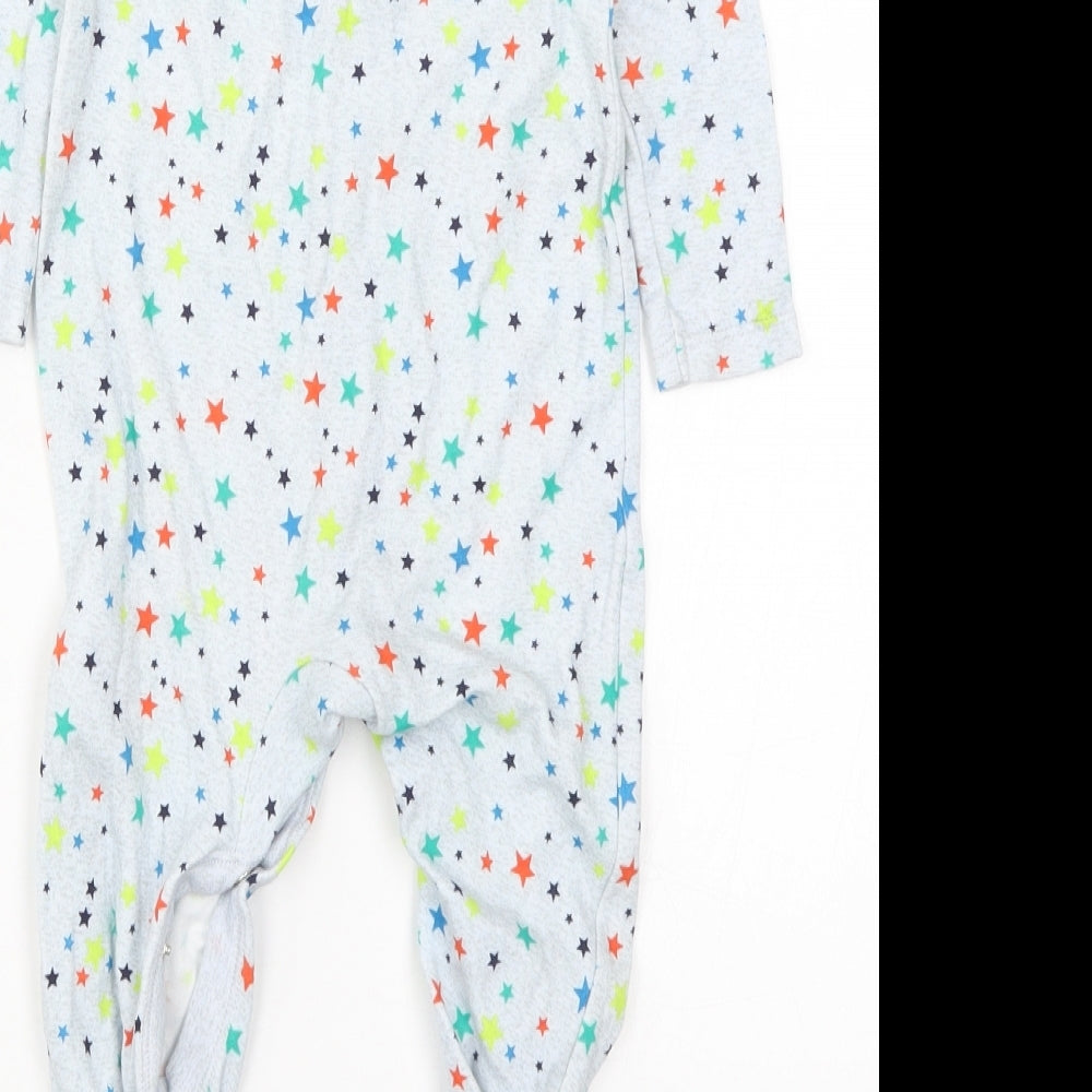 Primark Boys Blue Geometric  Cami Bodysuit Size 9-12 Months  - Stars