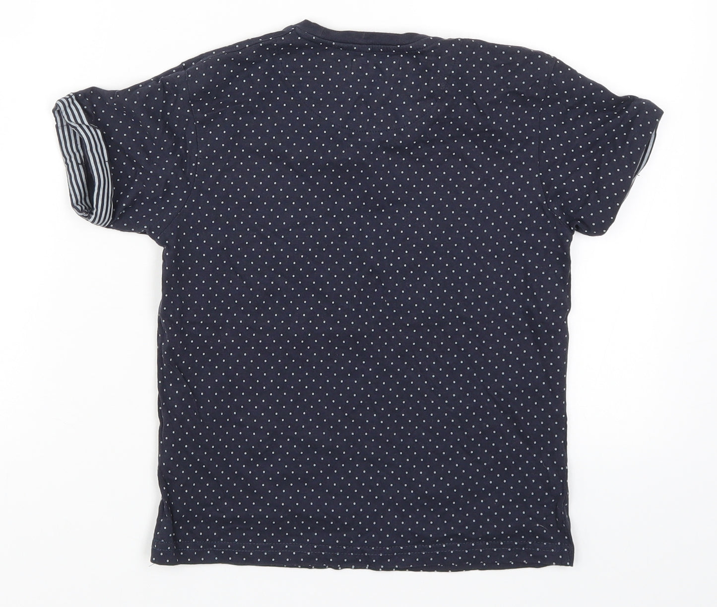 Brave Soul Boys Blue Polka Dot  Basic T-Shirt Size 7-8 Years