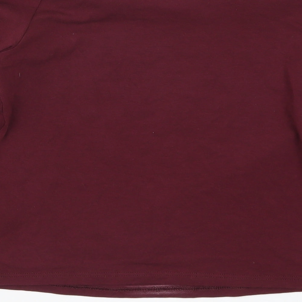 Miss Selfridge Womens Red   Basic T-Shirt Size 14  - Burgundy