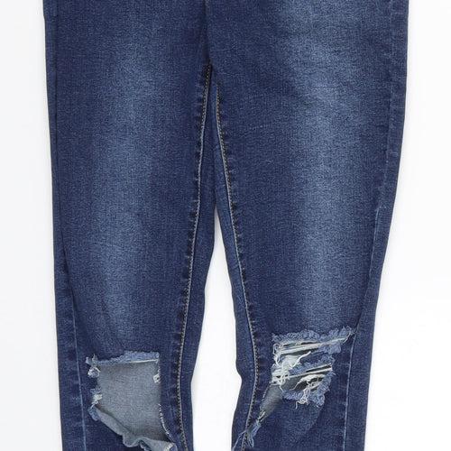 Momokrom Womens Blue  Denim Skinny Jeans Size 10 L25 in