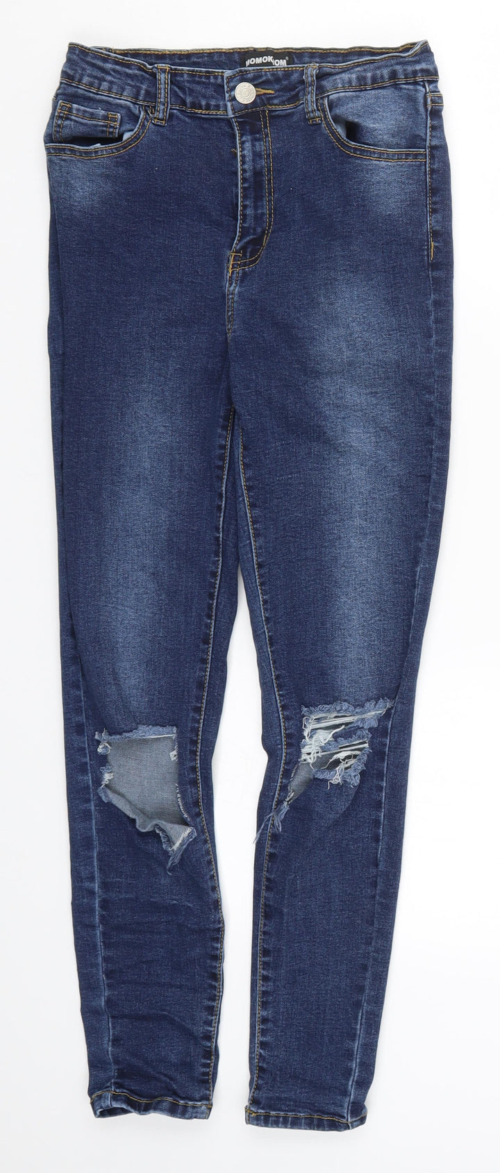 Momokrom Womens Blue  Denim Skinny Jeans Size 10 L25 in