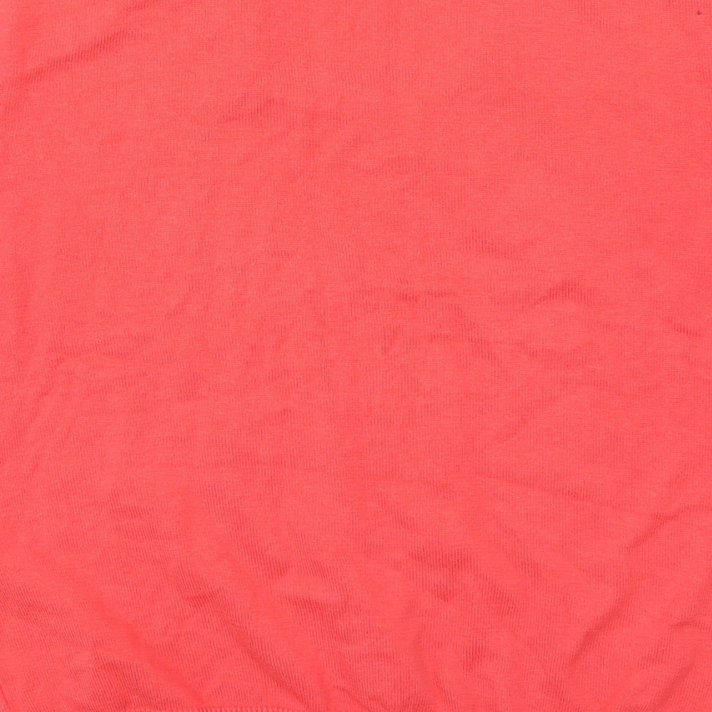House of Fraser Womens Pink  Knit Pullover Jumper Size L  - Coral Coloured