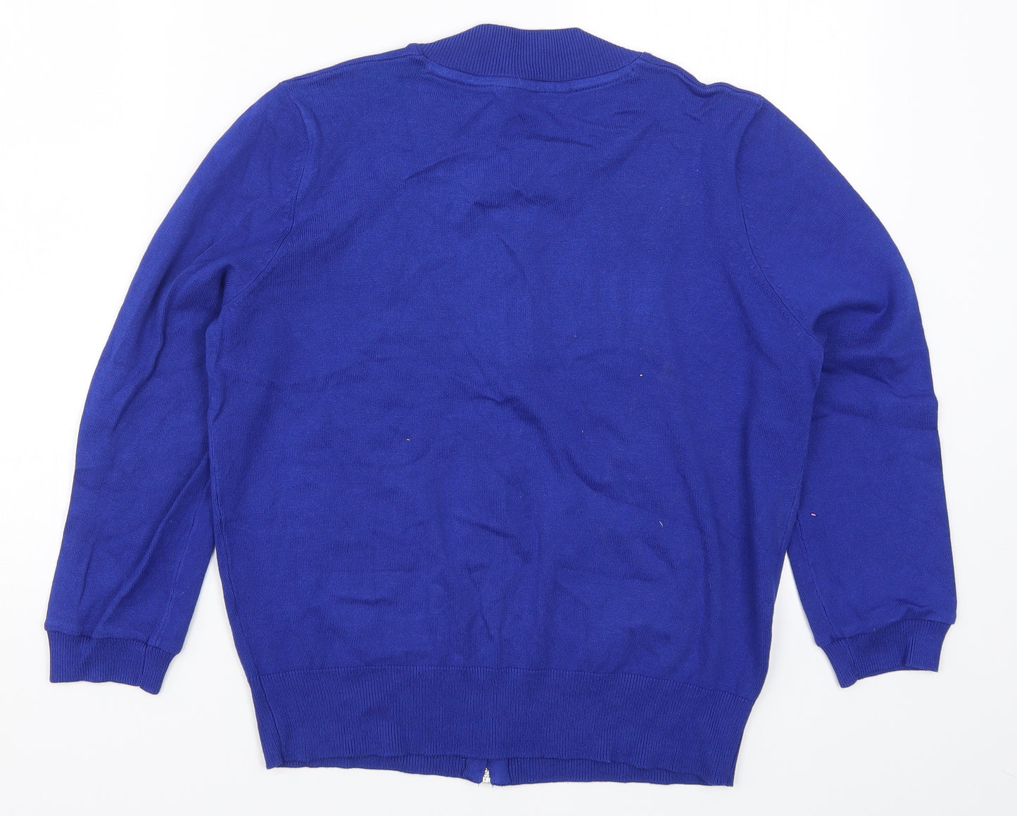 Red Herring Womens Blue  Knit Full Zip Jumper Size 14