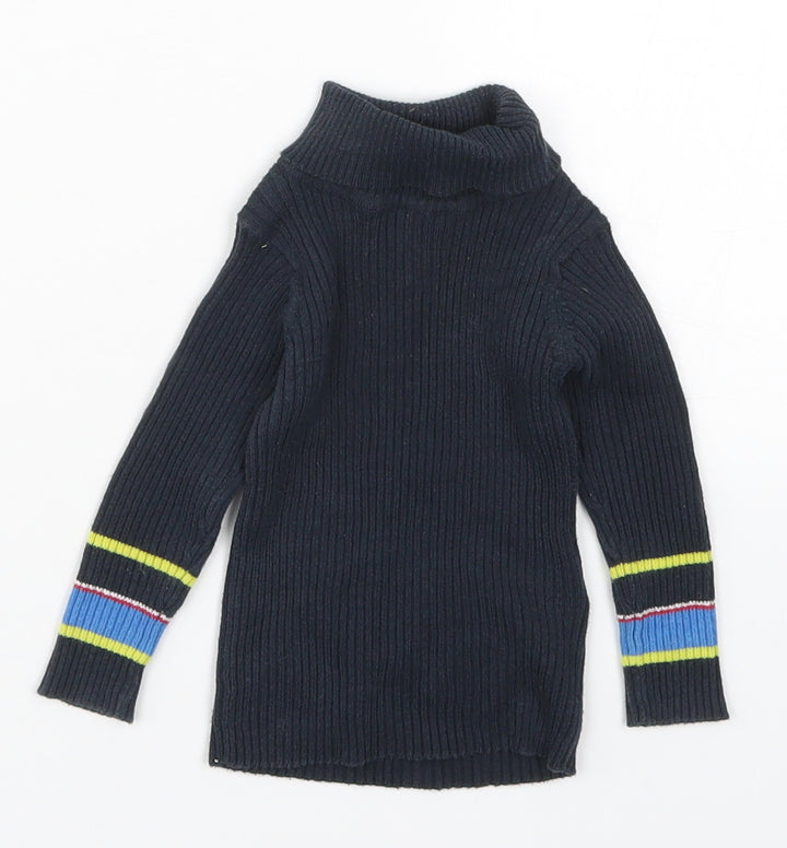 NEXT Boys Blue Striped Pullover Jumper Size 6-9 Months