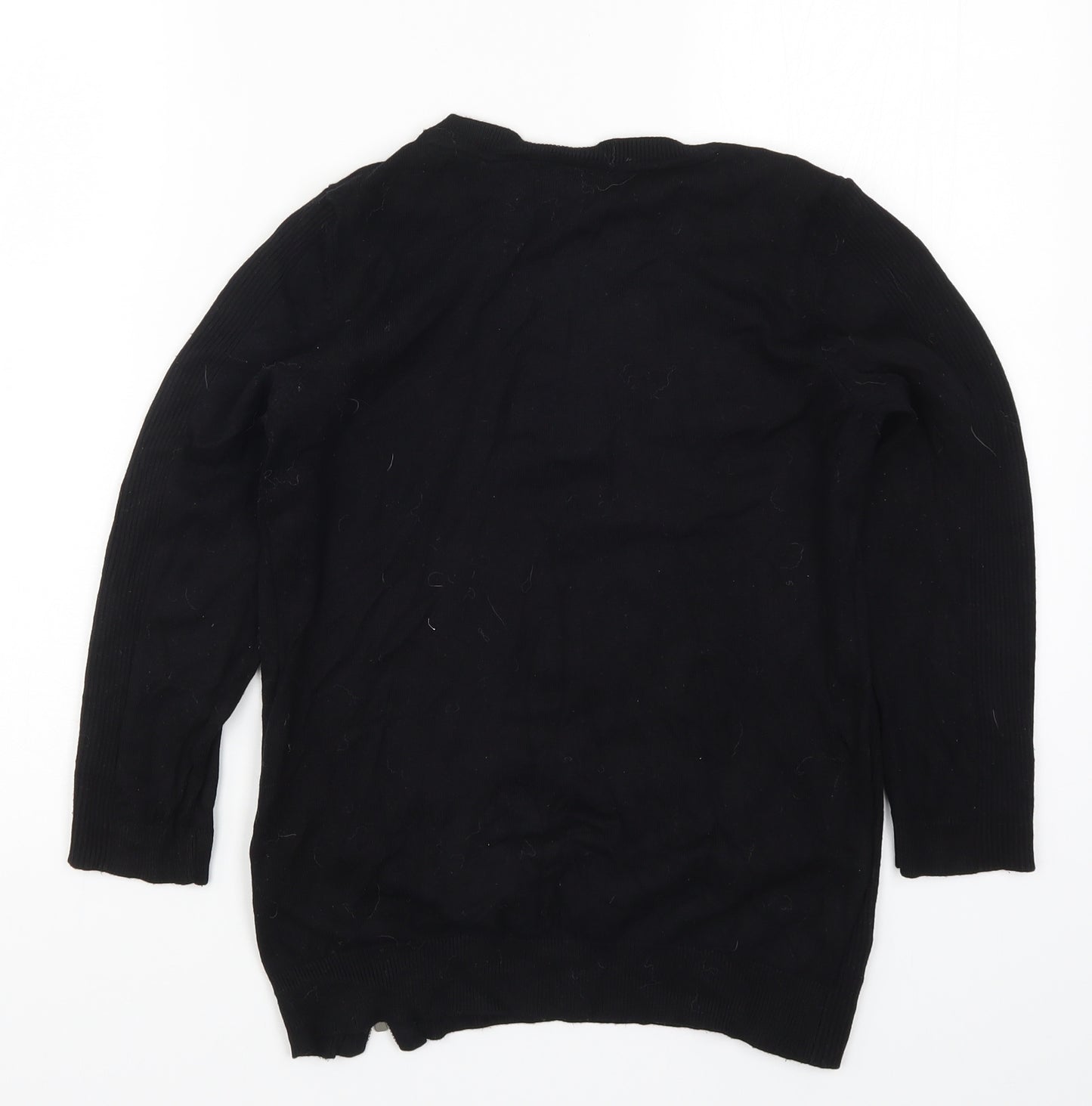 Red Herring Womens Black  Knit Pullover Jumper Size 12