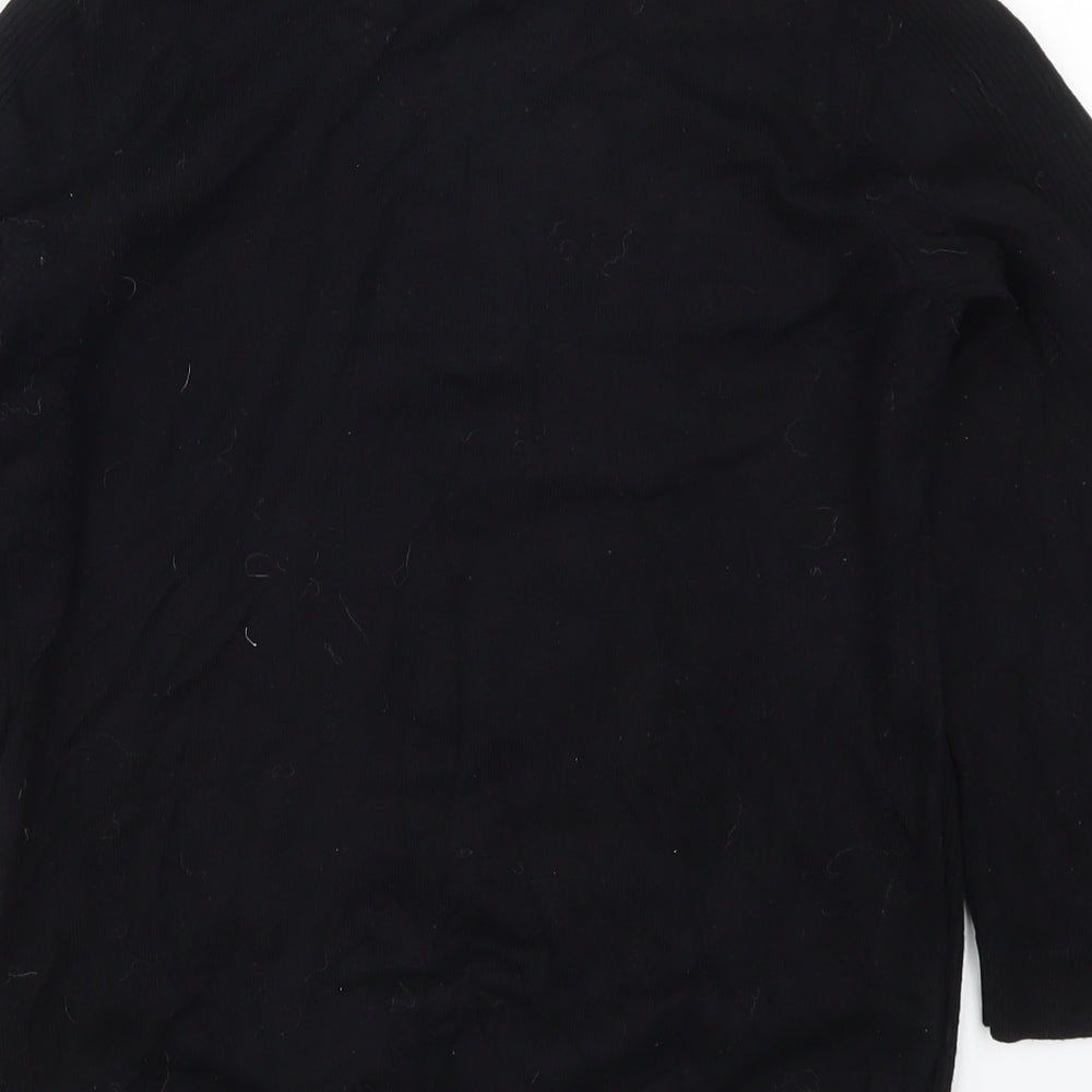 Red Herring Womens Black  Knit Pullover Jumper Size 12