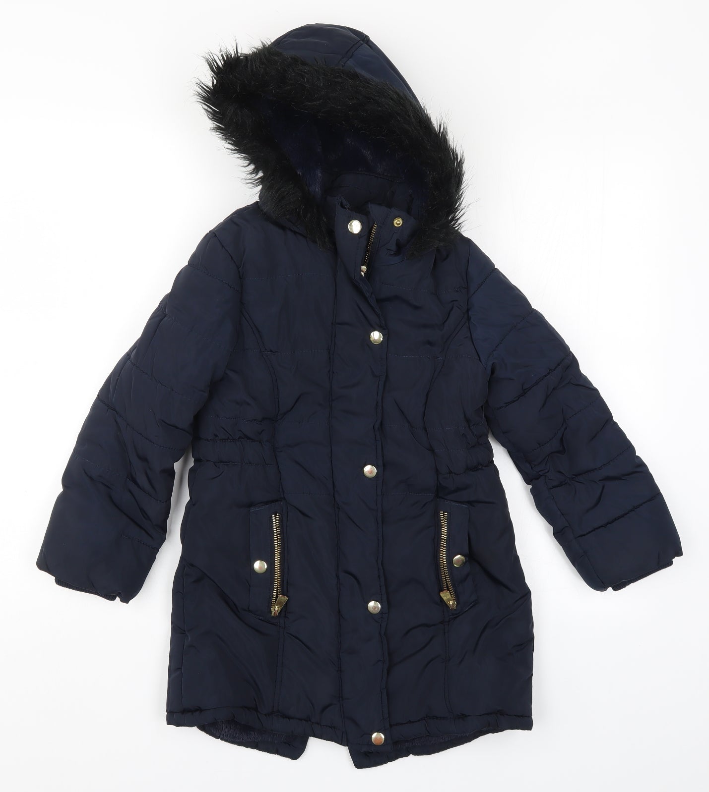 TU Girls Blue   Basic Coat Coat Size 7-8 Years
