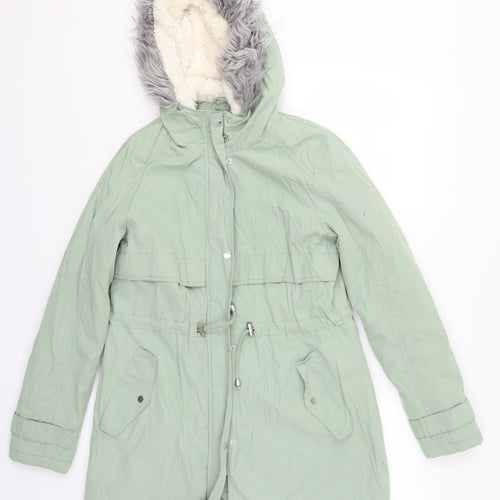 George Womens Green   Parka Coat Size S
