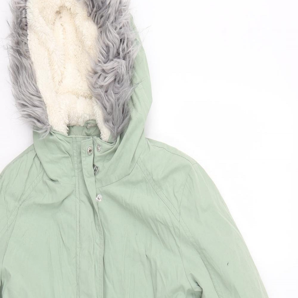 George Womens Green   Parka Coat Size S