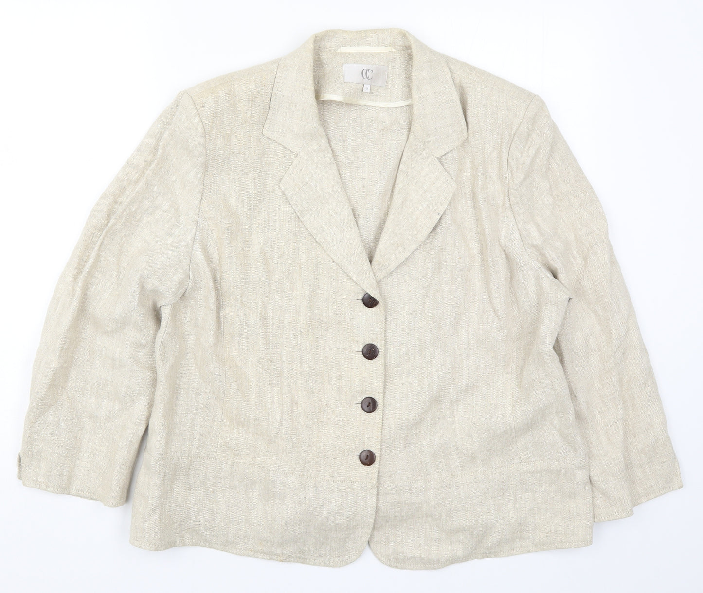 Country Casuals Womens Beige   Jacket Suit Jacket Size 18