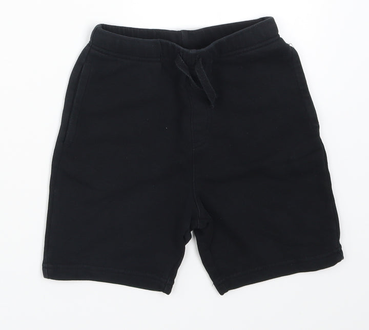 Preworn Boys Black Sweat Shorts Size 4-5 Years