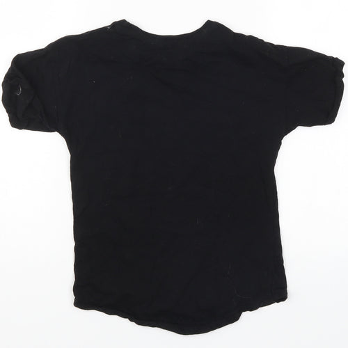 Pep&Co Girls Black   Basic T-Shirt Size 9-10 Years  - Empower Bring it On