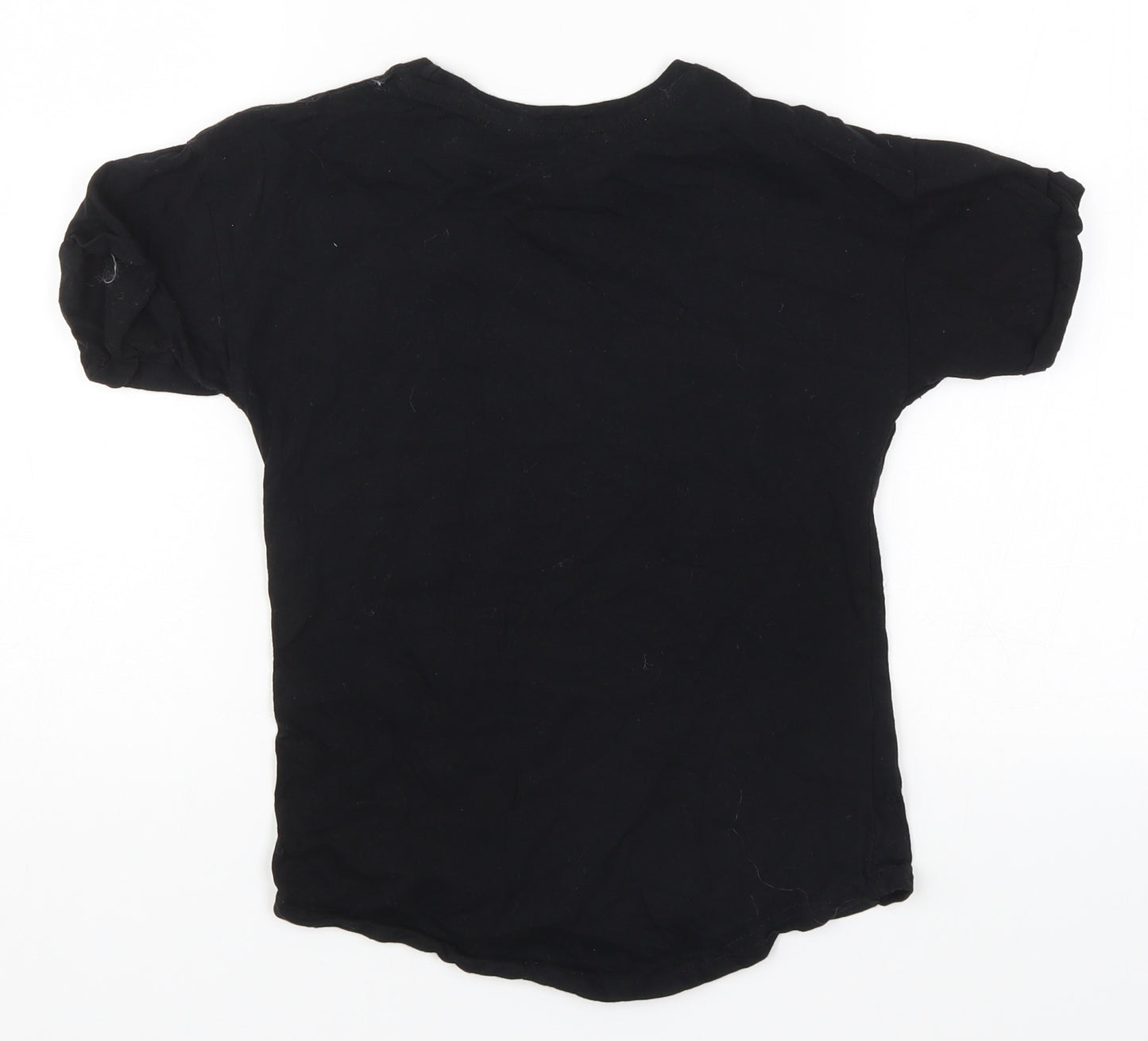 Pep&Co Girls Black   Basic T-Shirt Size 9-10 Years  - Empower Bring it On