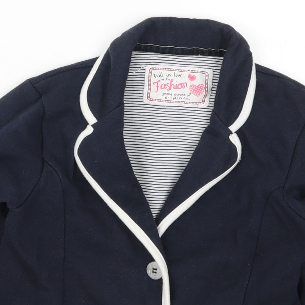 Young Dimension Girls Blue   Jacket Blazer Size 6-7 Years
