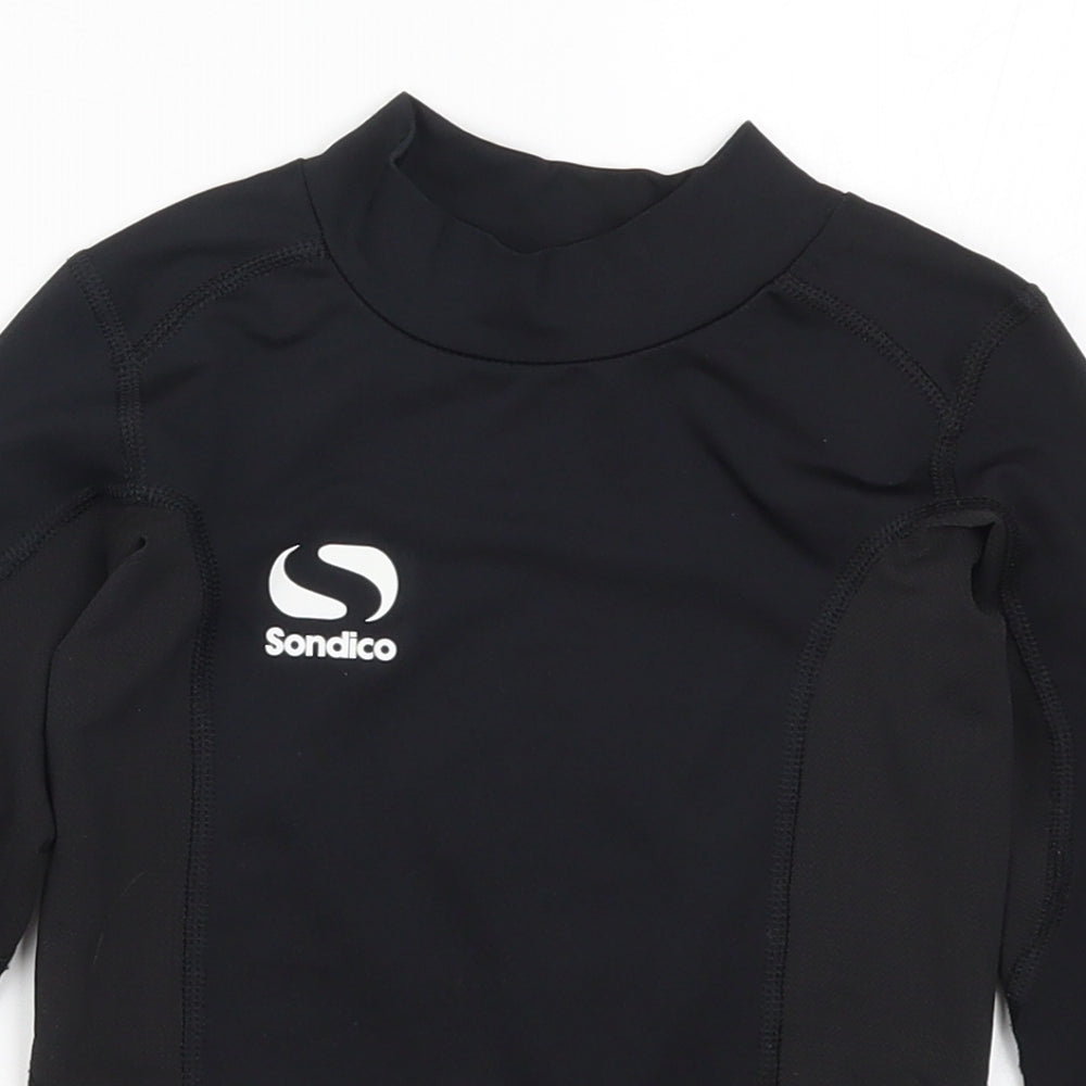 Sondico Boys Black   Basic T-Shirt Size 5-6 Years