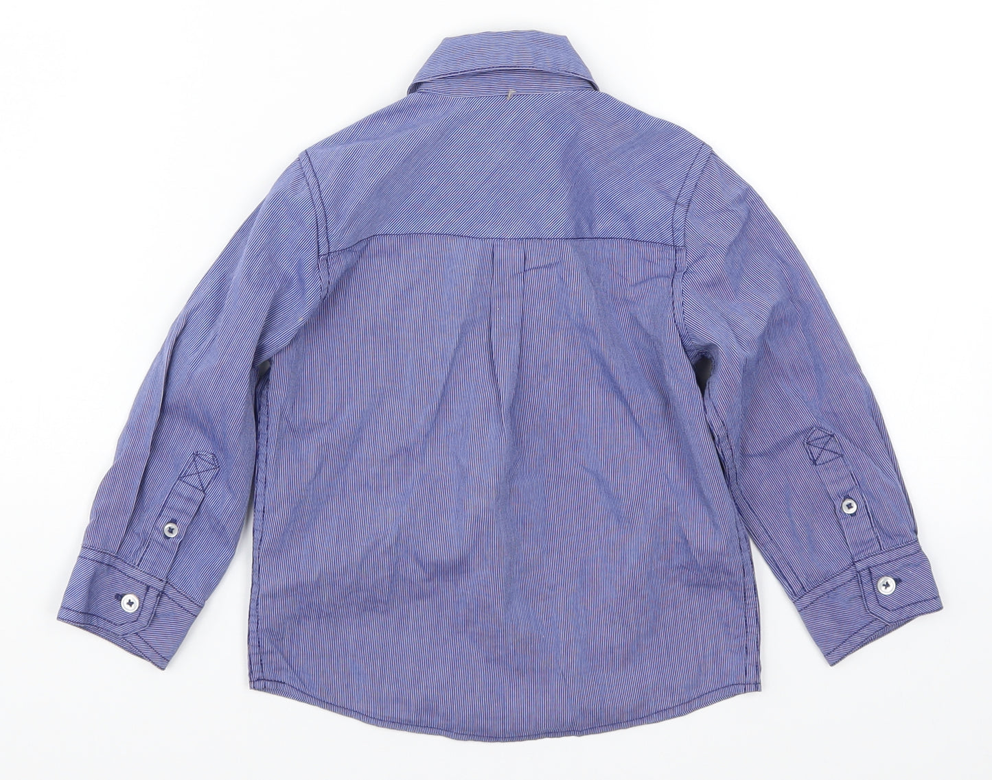John Lewis Boys Blue Striped  Basic Button-Up Size 3 Years