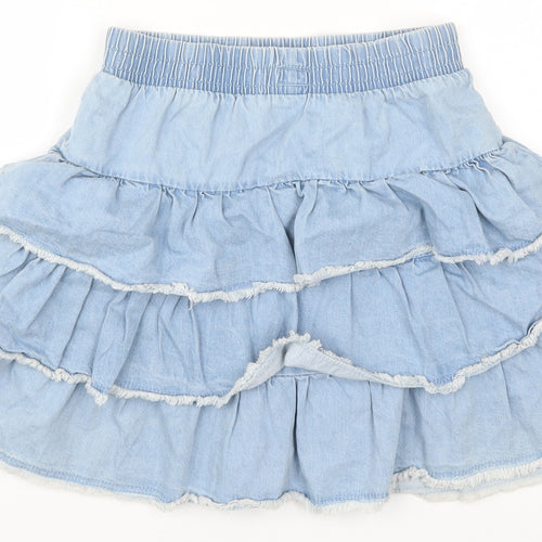 F&F Girls Blue  Denim Skater Skirt Size 12-13 Years