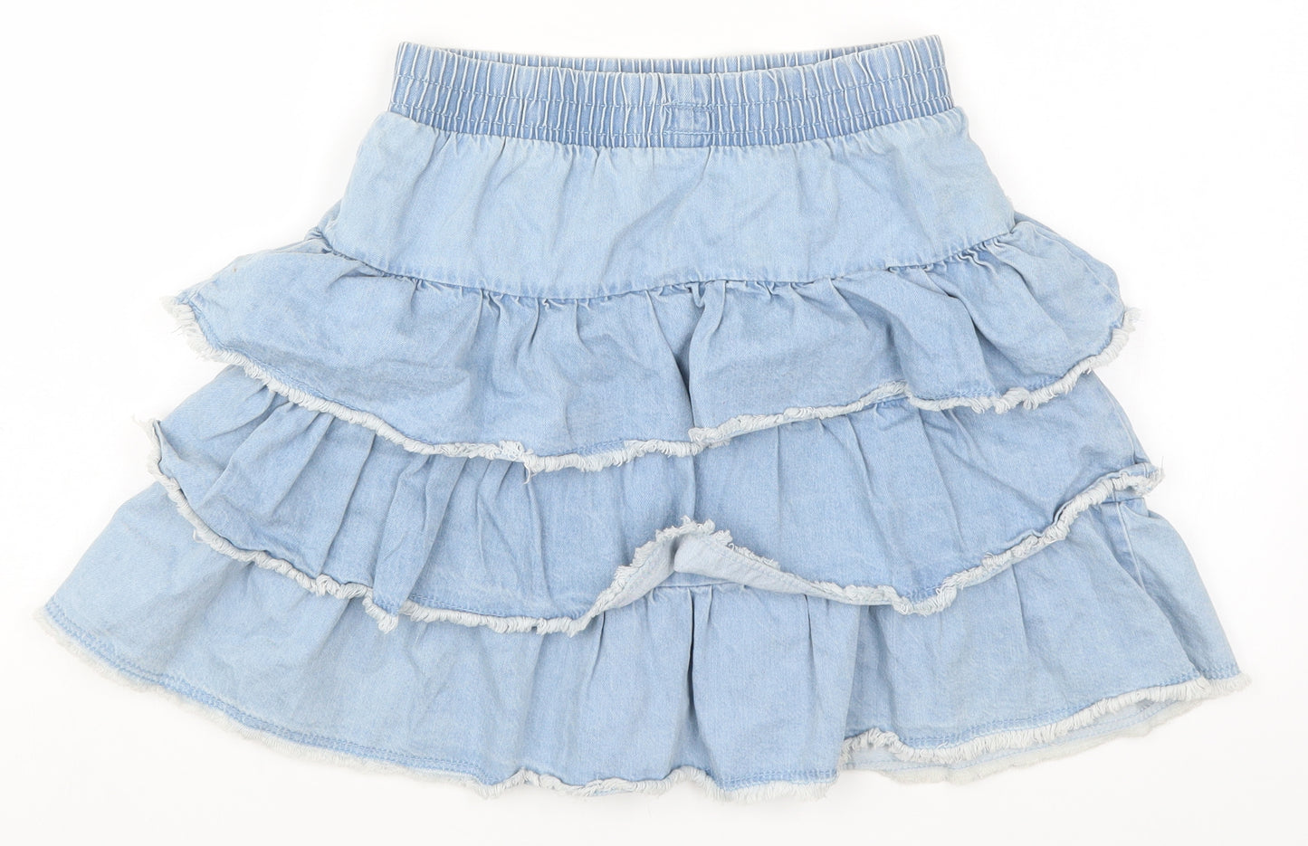 F&F Girls Blue  Denim Skater Skirt Size 12-13 Years