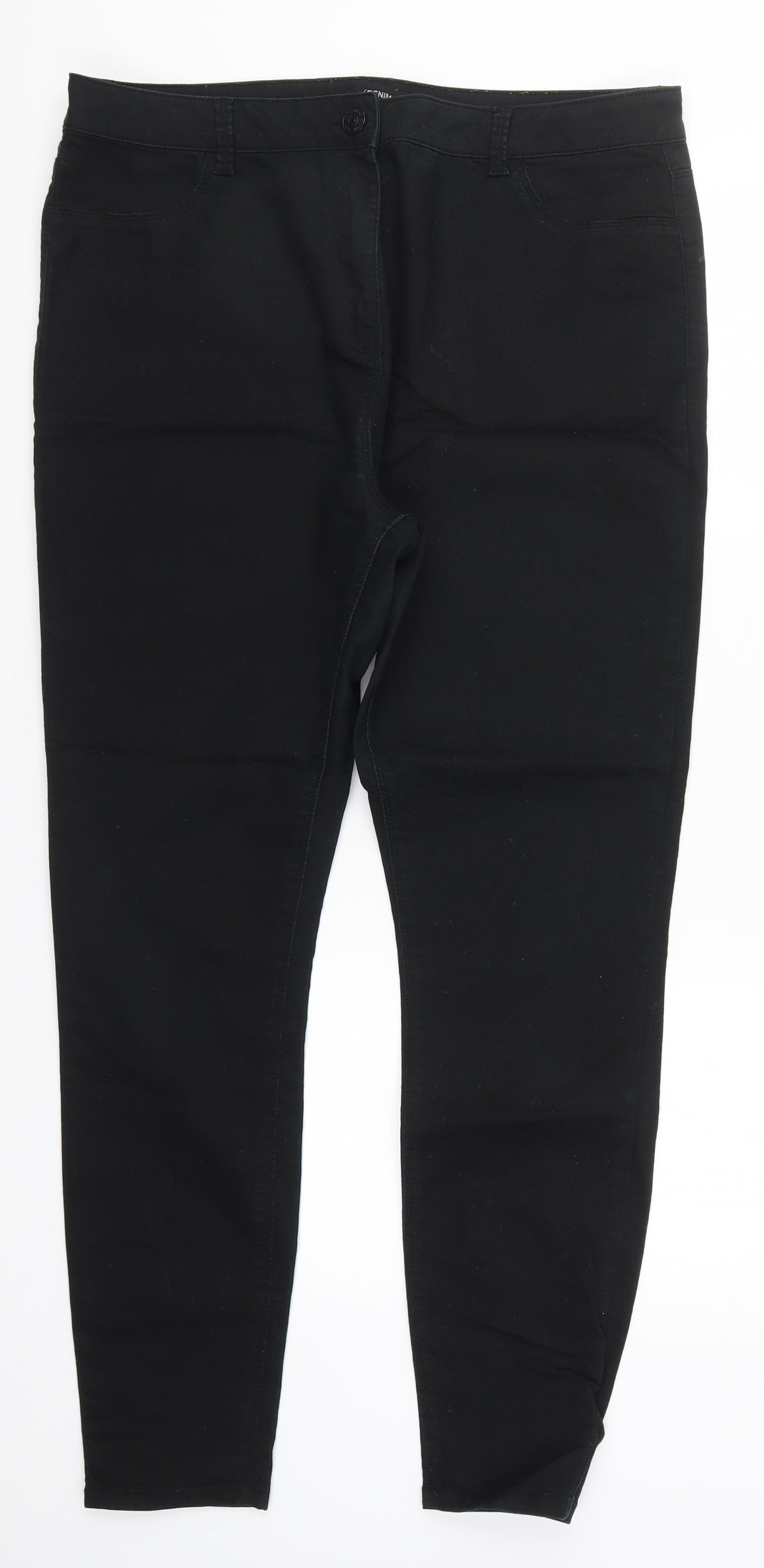 Matalan Womens Black  Denim Skinny Jeans Size 16 L30 in