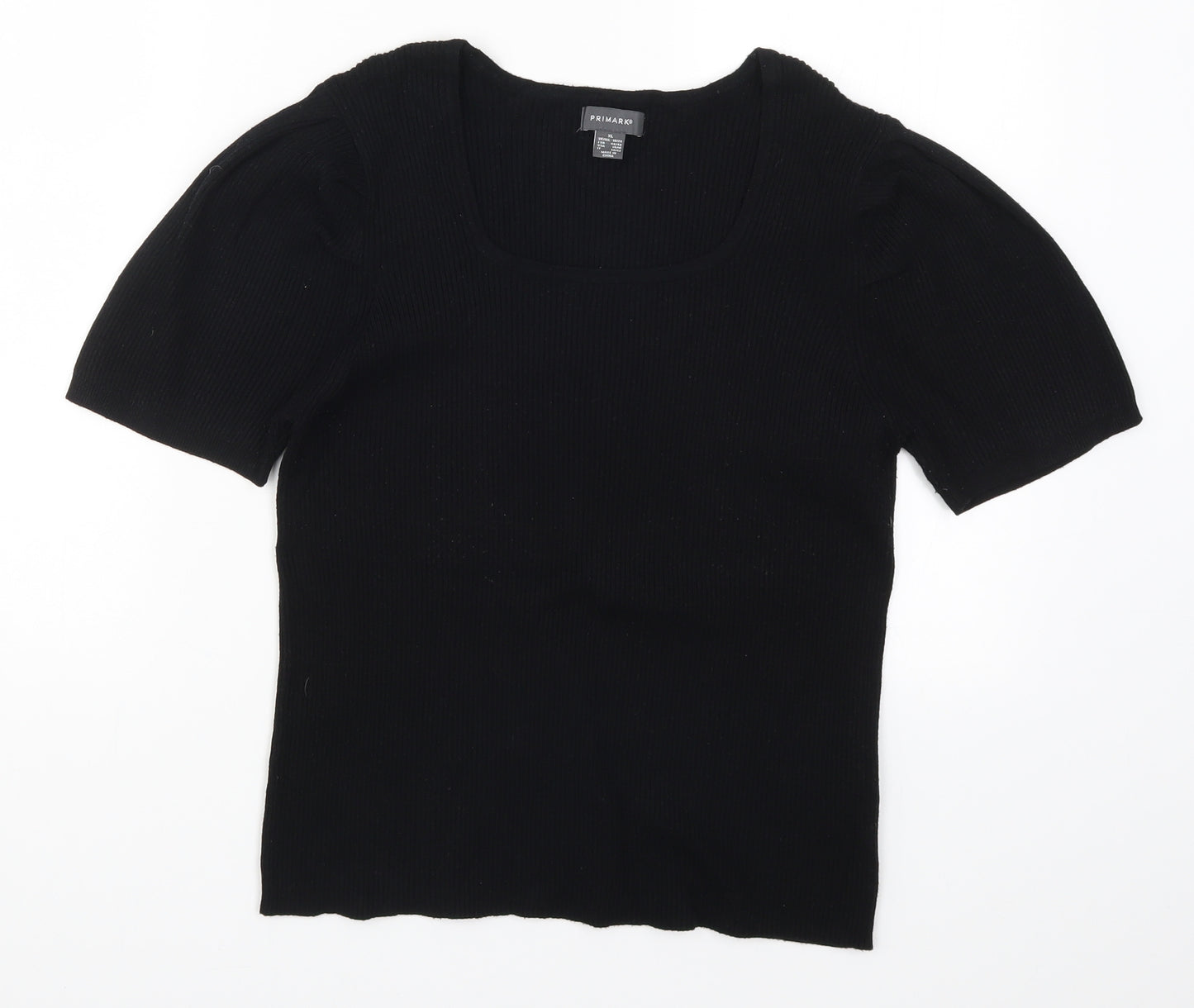 Primark Womens Black  Knit Pullover Jumper Size 18